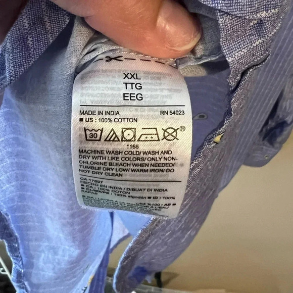 Old Navy Button Down Shirt Classic Blue Avocado‎ Pineapple Graphic XXL Fruit - Picture 4 of 6